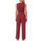 thumbnail image 3 of Conjunto de lounge para mujeres INSPIRE CHIC, top sin mangas y pantalones, pijama sólido, color rojo, 3 of 6
