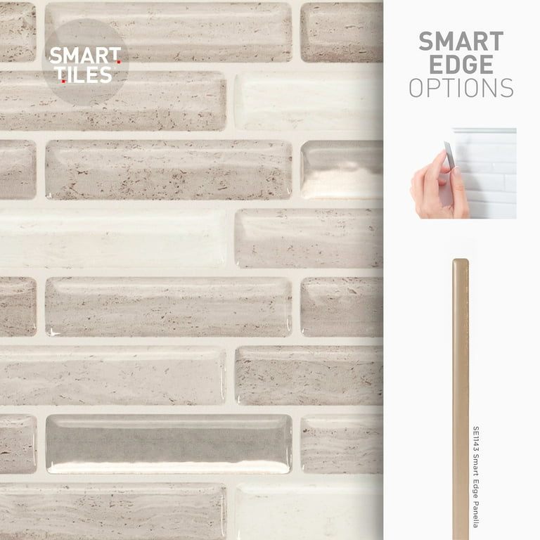 Smart Tiles Smart Edge Panella Peel and Stick Finishing Edge Backsplash