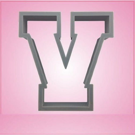 Varsity Letter V Cookie Cutter 3 Inch (Plastic)