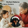 thumbnail image 5 of Merry Christmas Black Dachshund Dog DIY Stamped Cross Stitch Kits Easy for Beginners with Hoop 11CT Counted Embroidery Needlepoint Crafts Arts for Handmade Enthusiasts and Home Decor 30x30cm(8), 5 of 8