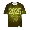 DDAPJ pyju Women's 2025 Happy New Year TShirt Festive Graphic Tee