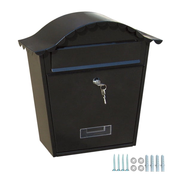 Buzón de correo Buzón de pared Buzón de sugerencias de metal Porta periódicos Buzón de correos Negro