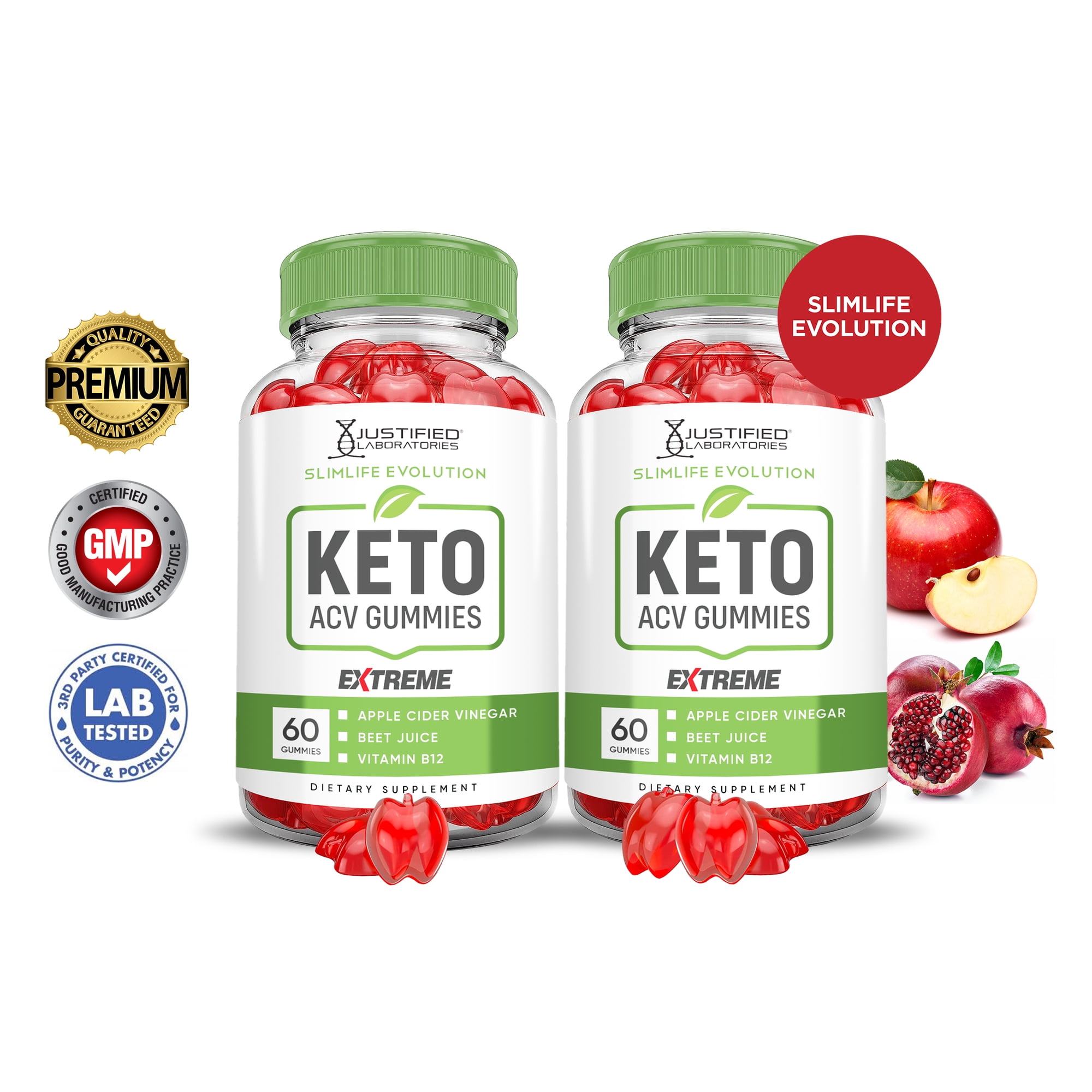 (2 Pack) Slimlife Evolution Keto Extreme ACV Slim Life Gummies 2000mg Dietary Supplement 120 Gummys