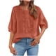 thumbnail image 3 of TaTaai Women's Casual Top / Vintage Embroidered Round Neck Short Sleeve Shirt / Loose Fit Cotton Linen Blend T-Shirt Gift, 3 of 6