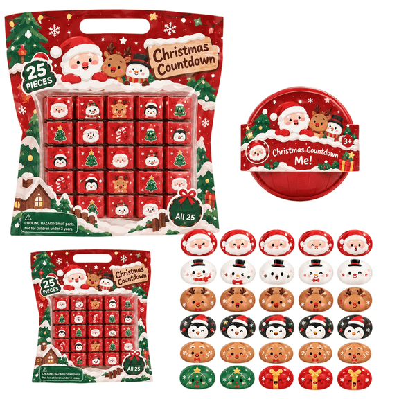 25 Pack Christmas Dumpling Squeeze Toys, Mystery Extra Mini Squishy Set, Kawaii Holiday Fidgets for Stocking Stuffers, Goodie Bags, Class Gifts & Party Favors