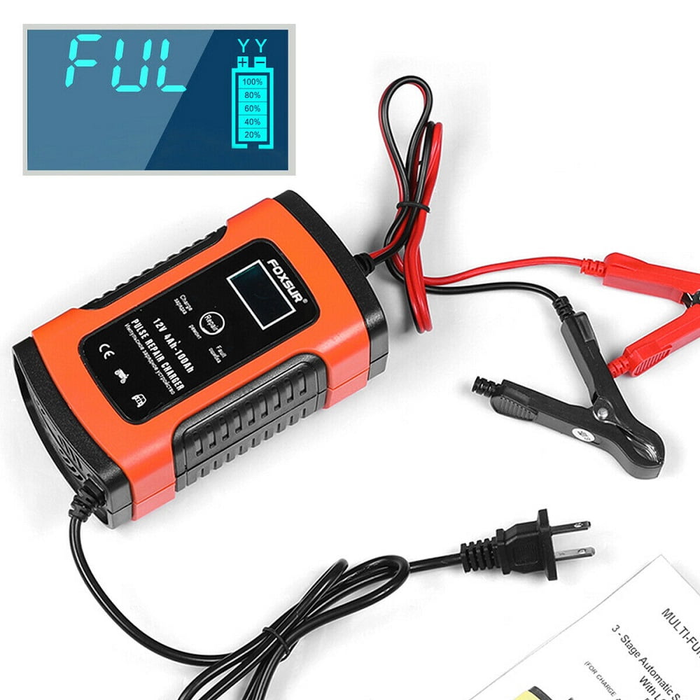 12V 6V Car Automatic Battery Charger Maintainer Trickle Fit Truck Motorcycle ATV 
