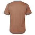 thumbnail image 5 of LYEAA T Shirts for Men Short Sleeve Three Buttons Crew Neck Loose Summer Pullover T-shirts Solid Casual Soft Comfortable Breathable Men's Tops Brown XL, 5 of 5