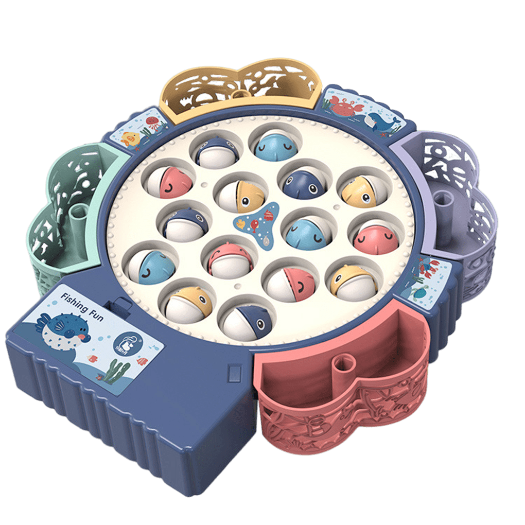 Fishing Gaming Toys Electric Rotating Learning Family Interactive Toddler  Board Plastic Portable Battery Operated 