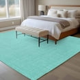 thumbnail image 5 of Rectangle Area Rug 5x8ft,Rustic Linen Texture Washable Carpet Non-Slip Runner Accent Rugs Indoor Floor Mat for Bedroom Living Room Decor,Modern Turquoise Pure Color Style, 5 of 9