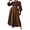 Brown, variant on Women Lime Green Belted Midi Shirt Dress Turn Collar Puff Sleeve Spring Summer Plus Size Gown