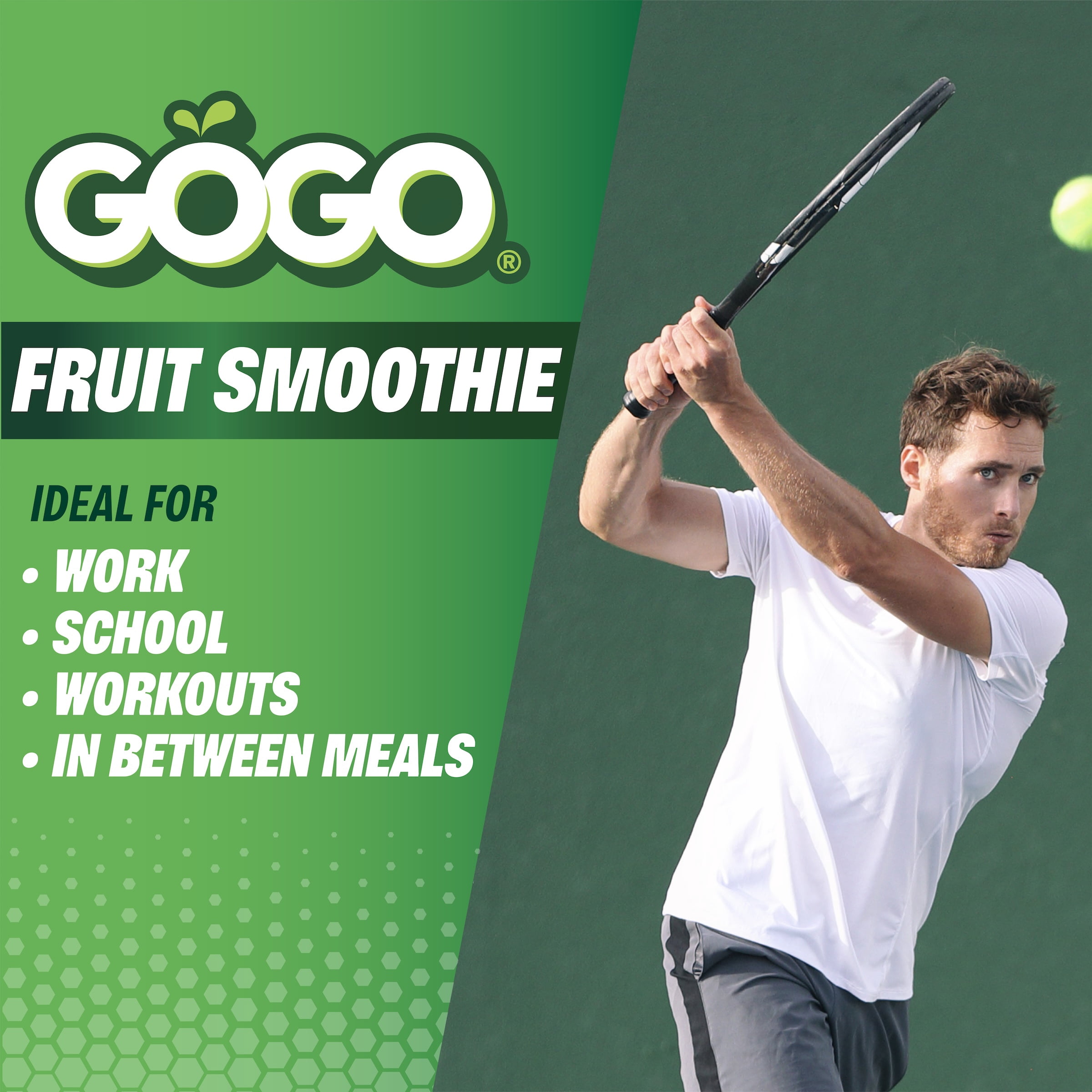 GOGO 8g Protein Tropical Fruit Smoothie On The Go Pouches , 3.75 fl oz (4 Pack)