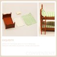 thumbnail image 4 of Miangastore Miniature Plastic Bunk Bed Set Light Brown for Decor with Realistic Shape 1 Set, 4 of 9