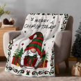 thumbnail image 2 of Christmas Gnome Flannel Blanket for Bed,Travel and Camping, Xmas Red Green Winter Dwarfs Retro Linen Super Soft Cozy Blanket for All Seasons 30"x40", 2 of 9