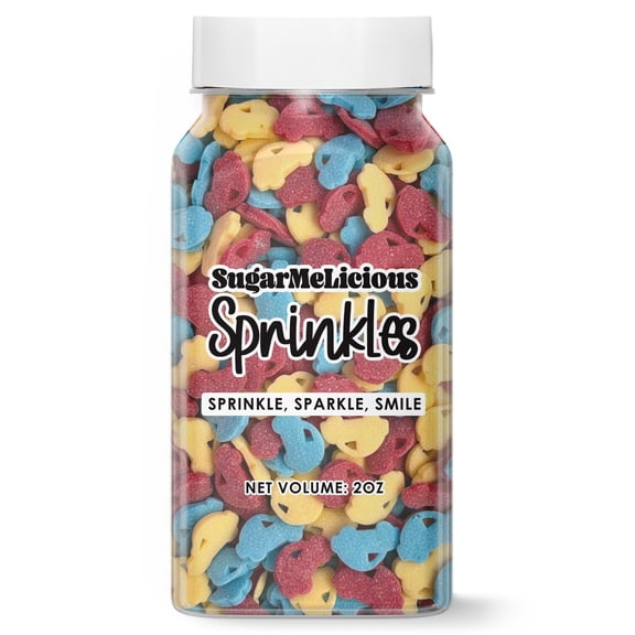 SugarMeLicious Multi Color Car Shaped Sprinkles, Edible Vehicle Decorations for Cakes Cupcakes Cookies and Desserts, Fun Transportation Theme Baking Sprinkles, 2 Ounce Jar