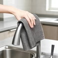 thumbnail image 5 of 5 Pack Microfiber Cleaning Cloths, Streak-Free & Lint-Free Reusable Cleaning Rags, Multi-Surface Towels for Glass, Window, Kitchen, Stainless Steel, Car & Electronic Screens, 11.8"×15.7",Black, 5 of 9