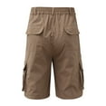 thumbnail image 7 of Outfmvch Cargo Pants For Men Mens Shorts Male Summer Straight Solid Cargo Pant Elastic Waist Zipper Fly Pocket Shorts Cropped Pants Long Johns For Men Khaki Xxl, 7 of 7
