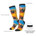 thumbnail image 4 of Knee High Socks for Men and Women, Vibrant Leopard on the Hunt Althletic Compression Socks, Support Long Tube Socks for Outdoor Sport, Calf Socks, High Stockings for Women Men, 4 of 7