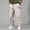 White, variant on Stretchy Pants Jerdar Men's Solid Color Tight Waist Drawstring Casual Sports Multi Pocket Workwear Pants