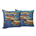 thumbnail image 6 of Ambesonne Colorful Throw Pillow Cover 2 Pack, Shore at Warm Sunset, 16", Multicolor, 6 of 6
