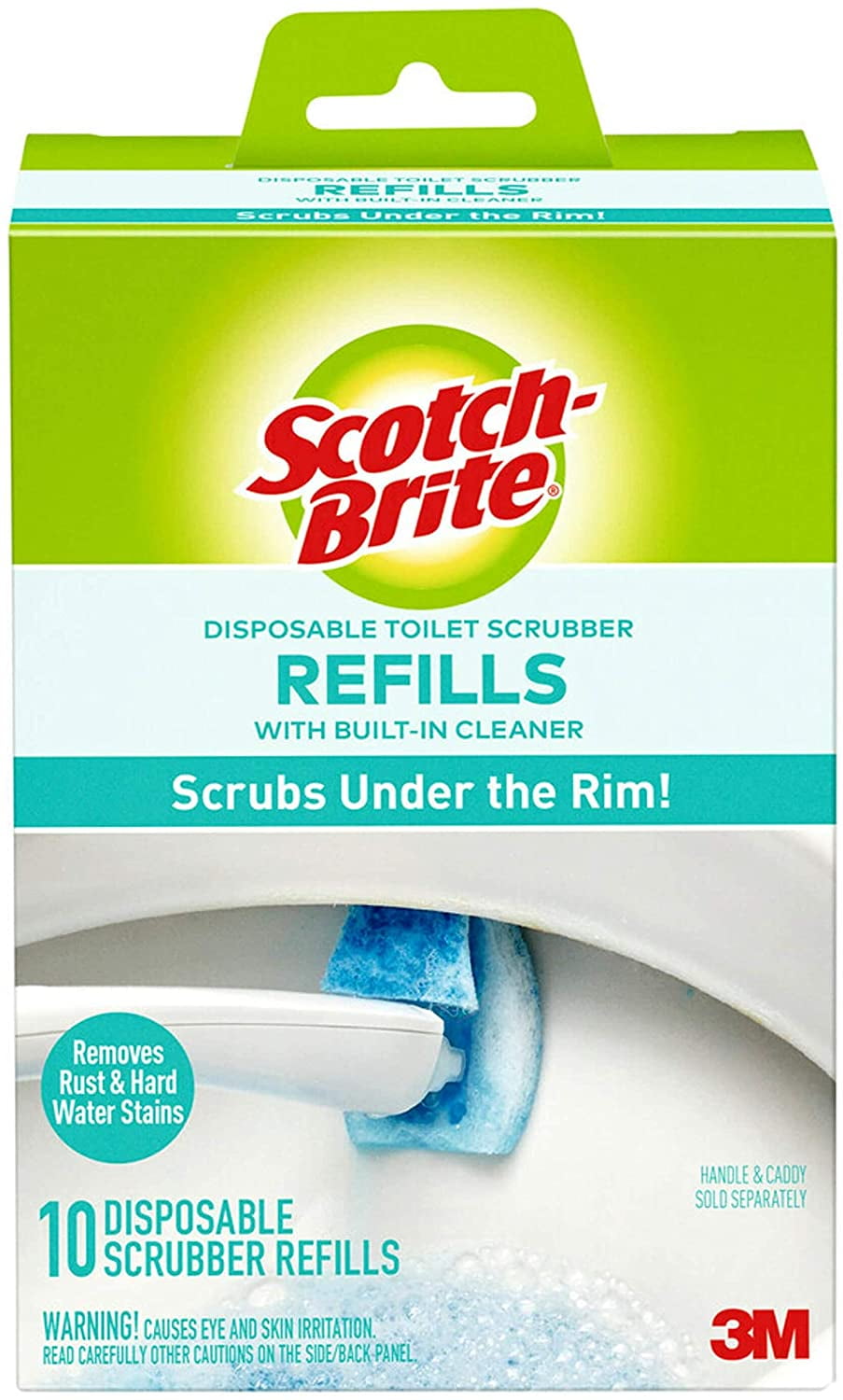 ScotchBrite Disposable Toilet Scrubber Refills, Removes Rust & Hard