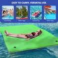 thumbnail image 6 of ModFusion Large Green Floating Water Mat, Three Layer, 9x6 feet XPE Foam Swimming  Pad, for Lakes, 6 of 7