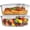 gray, variant on Peaktet 8 Pack Glass  Storage Containers with , Airtight Meal Prep Containers Set, Leakproof Glass Lunch Containers,  Locking , Oven Microwave Freezer Dishwasher Safe
