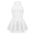 thumbnail image 2 of iiniim Girls Rhinestones Mock-Neck Figure Ice Skating Dress Gymnastic Ballet Dance Leotard Competition Costumes Ivory 10, 2 of 7