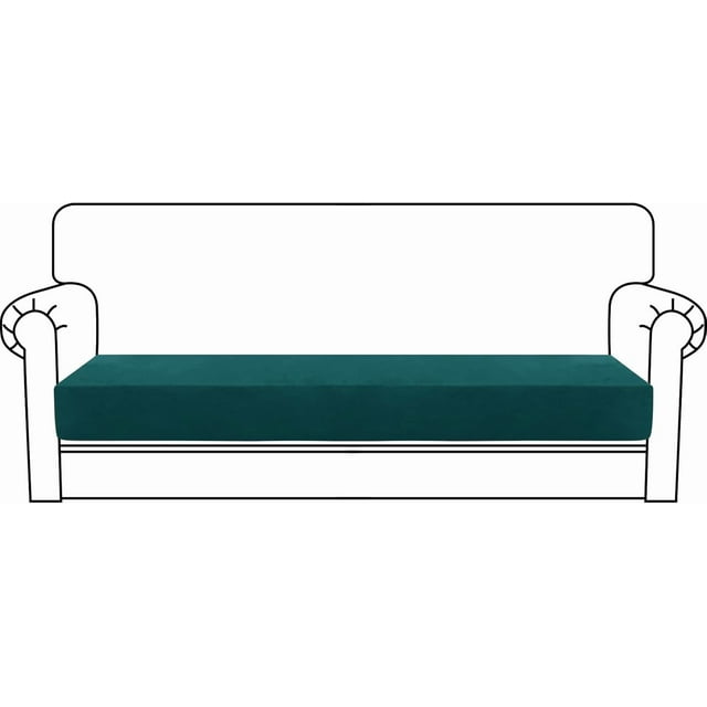 Housse de Méridienne en Velours Extensible, Housses de Canapé Sectionnel pour Sofa en L, Housse Ajustée Douce pour Coussin de Méridienne, Housse de Sofa avec Bas Élastique (Housse de Méridienne )
