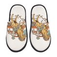thumbnail image 1 of Balery Vintage Wild West Cowboy Pantuflas de Casa de Felpa Silenciosas con Diseño Estampado, Zapatillas Cómodas Antideslizantes de Algodón para Interior-Medium, 1 of 8