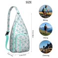 thumbnail image 2 of Summer Beach Sling Backpack - Mermaid & Seashell Design Crossbody Shoulder Bag, Fashionable Daypack, 2 of 4