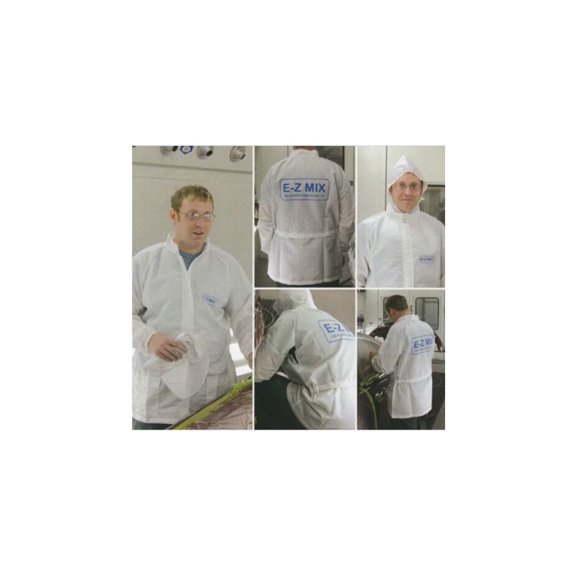 EZ Mix 64042W Anti-Static Lab Coat with Hood Medium