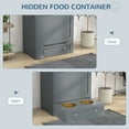 thumbnail image 5 of PawHut Pet Feeder Station Storage Cabinet, Dog Food Storage Container with Raised Dog  Bowls and Hanger for Feeding & Watering Supplies, Gray, 5 of 9