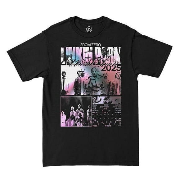 Collage oficial de Merch Box de camiseta Linkin Park From Zero