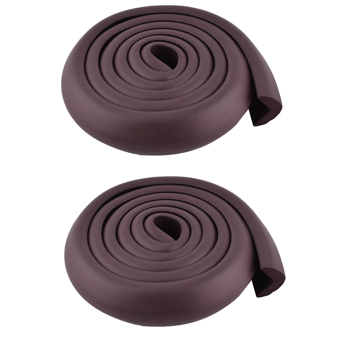 Flat Dresser Foam Rubber Corner Edge Protector Cushion Dark Brown 2 Pcs
