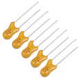thumbnail image 1 of Capacitor de Tantalio 22uF 16V 2 Pines Amarillo Radial Recubierto de Tantalio 5pcs, 1 of 4