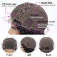 thumbnail image 2 of Deep Bob Wig 4x4 HD Lace Closure Wigs 180% Density Unprocessed Virgin Hair Deep Wave Lace Wig for Black Women Glueless Wigs Pre Plucked with Baby Hair 14inch, 2 of 4