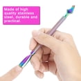 thumbnail image 4 of Stainless Steel Cuticle Pusher Dead Skin Remover Nail Art Manicure Tool Portable Nail Tools, Exfoliating Nails, Rainbow Colors, 4 of 5