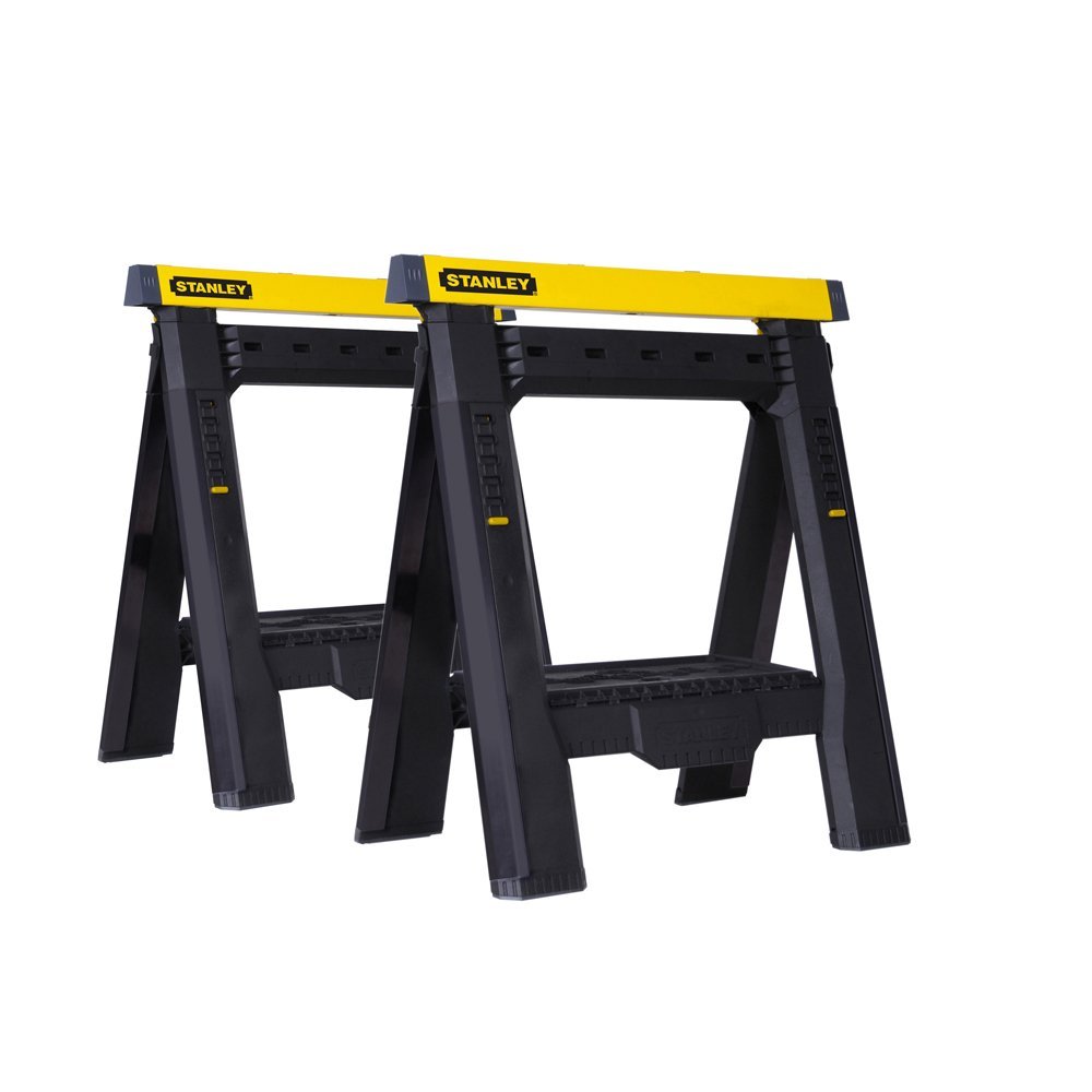 Stanley 2-Way Adjustable Sawhorse, 1,000-Pound Capacity, 2 Per Pack by Stanley