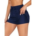 thumbnail image 4 of Charmo Womens V Slit Swim Shorts Quick Dry Board Shorts with Boxer Liner & Pockets Sporty Running Drawstring Swimsuit Bottoms, 4 of 6