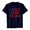 Navy, variant on Casual Printed Short Sleeve Crew Neck Loose Fit Tee For And