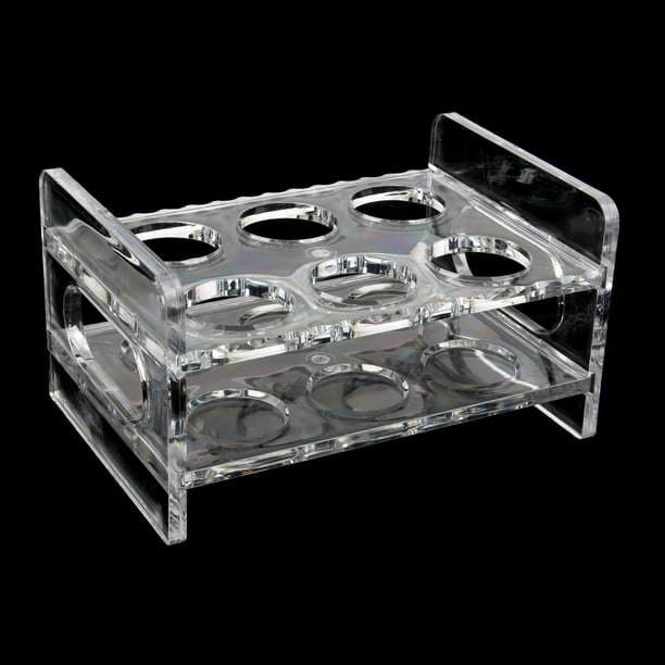 12-Hole Clear Acrylic Holder Rack Drinks Cup Serving Tray