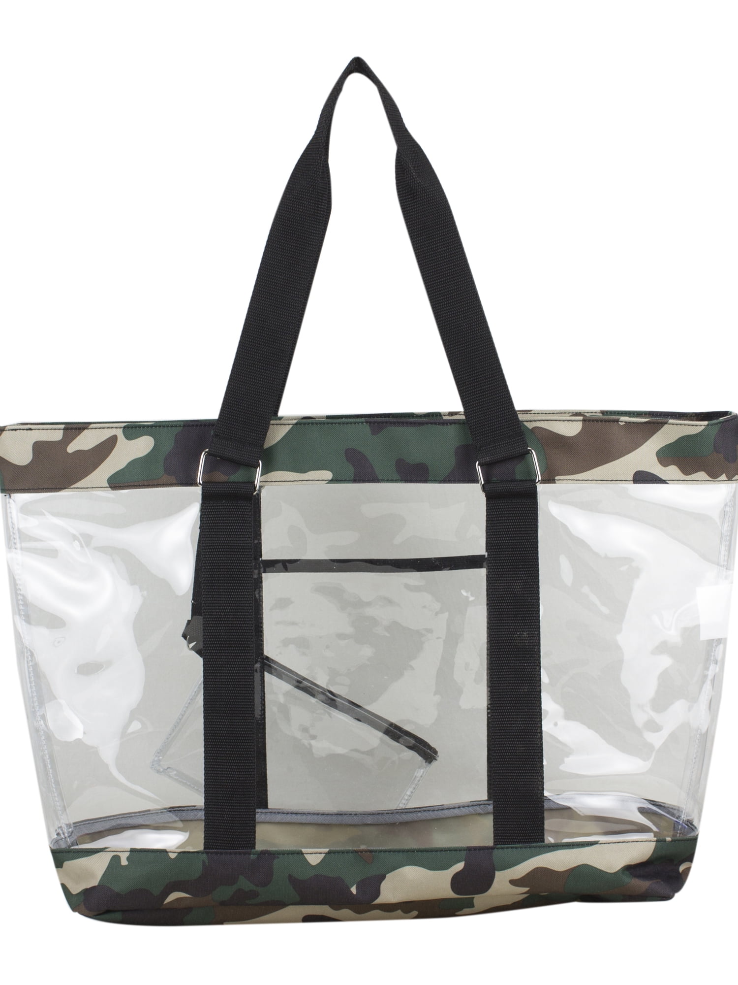 Eastsport Supreme Deluxe Clear Tote with Wristlet, Camo