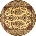 thumbnail image 1 of Ahgly Company Indoor Round Persian Brown Traditional Area Rugs, 7' Round, 1 of 4