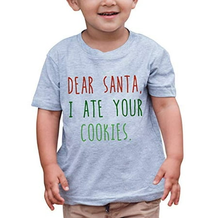 

7 ate 9 Apparel Kids Funny Christmas T-Shirt Grey
