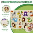 thumbnail image 4 of ZYNERY 6-Pack Wooden Peg Learning Puzzles for Toddlers 12x9 inch - Educational Toys with Animals, Ocean, Fruits, Numbers, Math & Alphabet - Preschool Activities, Travel & Home Play, Gifts, 4 of 7