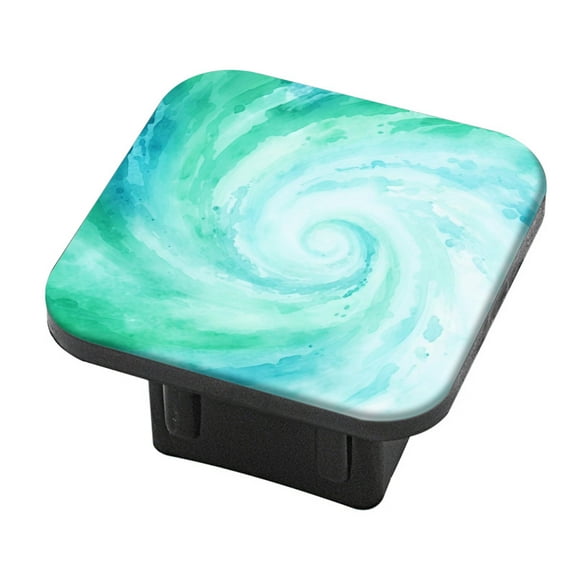 Hitch Cover Fits For 2-Inch Hitch,Watercolor Turquoise Blue Swirl Paintingrubber Trailer Hitch Cover Tube Plug Insert,Car Exterior Accessories, Receiver Tube Hitch Plug