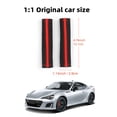 thumbnail image 2 of Car Seat Belt Limiter Clip Faux Suede for 2012-2020 Subaru BRZ GR86 Interior Accessories, Red Stripe, 2 of 8