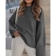 thumbnail image 4 of Suéter PRETTYGARDEN Oversize con textura suave Cuello redondo XL Gris oscuro, 4 of 8