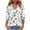 #166-Multicolor, variant on Craaazy Women's 3/4 Sleeve V-neck Collar Summer Casual Vacation T-shirts with Prints Gifts