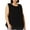 Black, variant on Cotton Linen Shirts Sleeveless Basic Tees Crop Top Linen Shirts for Women Casual Basic Comfort Loose Fit Basic Womens Tops Casual Sleeveless Yellow L